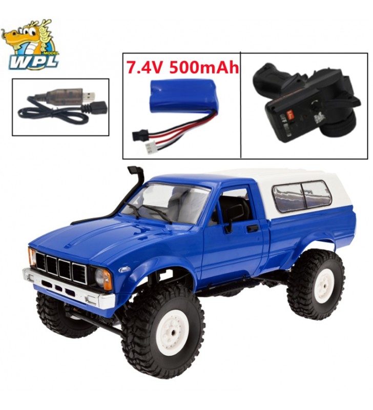 WPL C24 1/16 RC รถ4wd 2.4G รีโมทคอนโทรล RTR รถการปรับเปลี่ยนอัพเกรดยางสามารถ fine Tuned สำหรับของเล่นเด็กของขวัญ
